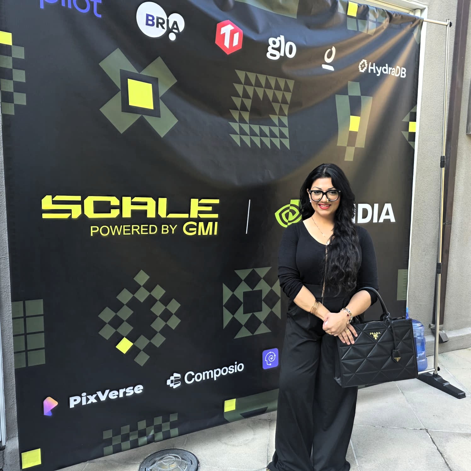 Arifa Kokab at SCALE powered by GMI demo day, with NVIDIA